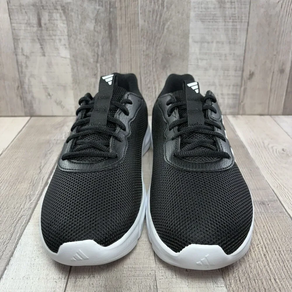 Adidas Cloudfoam Flex Women's Size 7 Wide Fit Running Shoes Athletic Black White